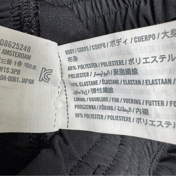 {Abercrombie YPB} Mid Rise Elastic Waist Black Brown Athletic Running Shorts - Picture 4 of 5